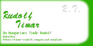 rudolf timar business card
